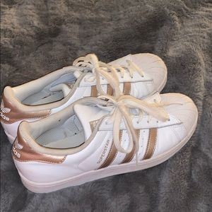 Rose Gold Adidas superstar